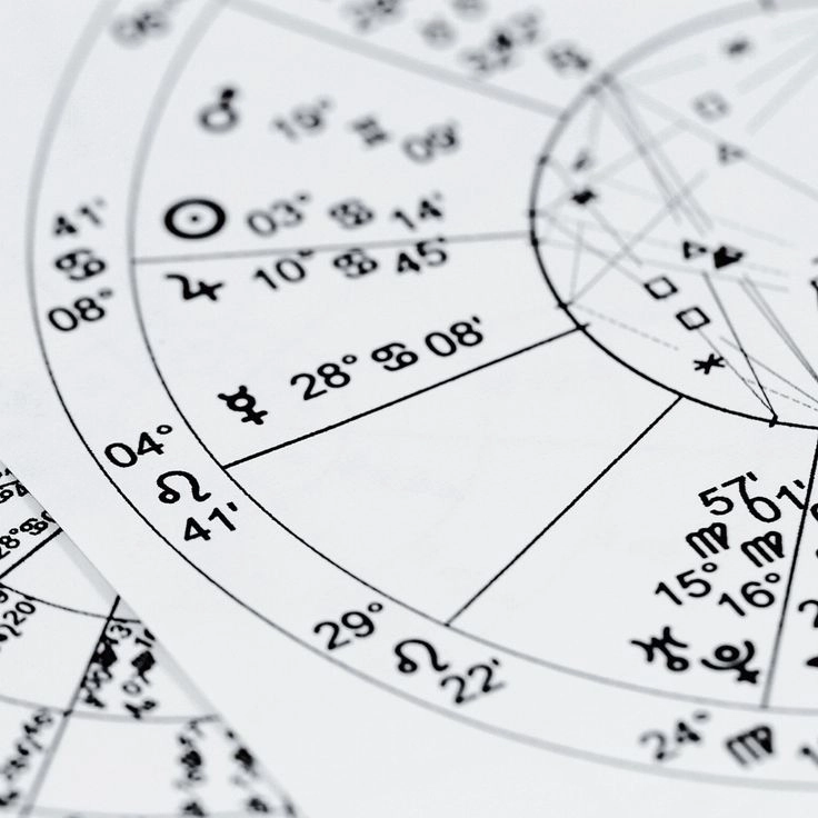 График натальной карты на бумаге