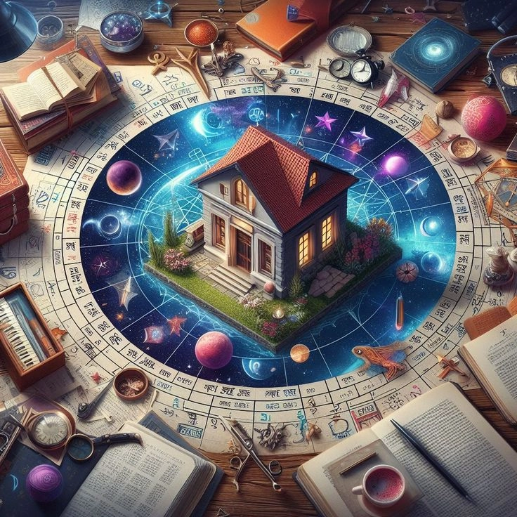 Художественное изображение - дом по центру натальной карты