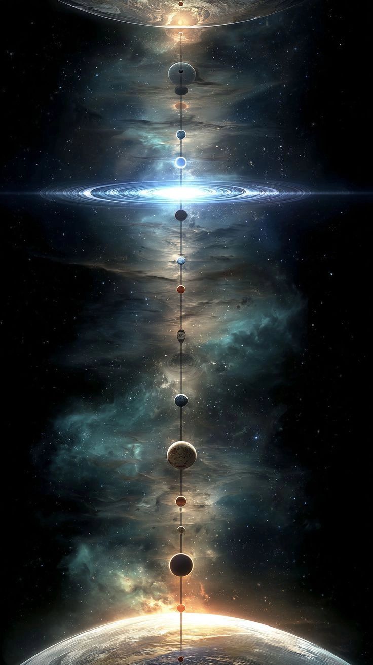 Художественное изображение - Цепочка планет