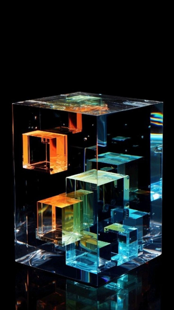 Абстракция из стеклянных кубов