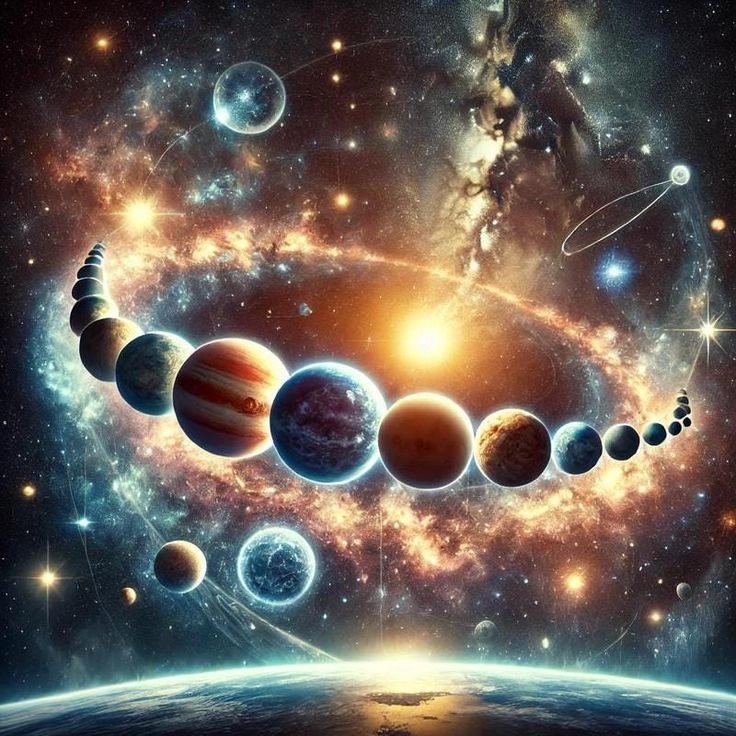 Абстракция солнечной системы